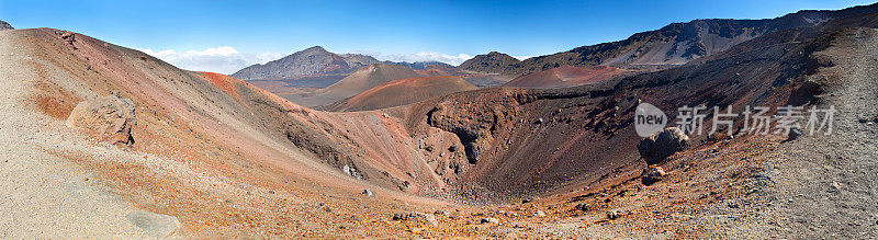 毛伊岛的哈利阿卡拉火山口全景