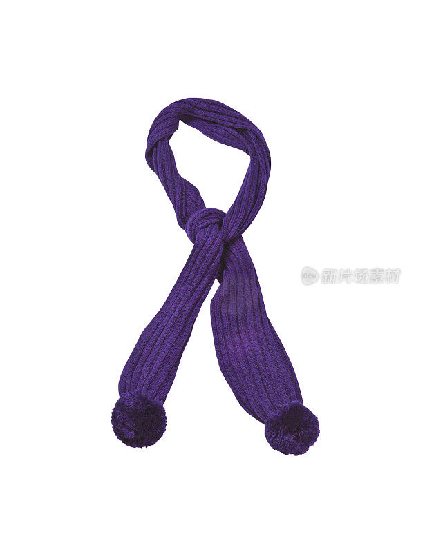 紫色的围巾