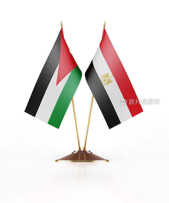 微型约旦和埃及国旗
