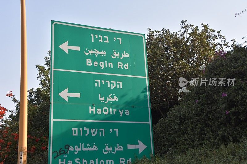 以色列的方向标志