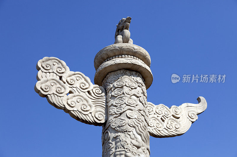 天安门广场的石柱