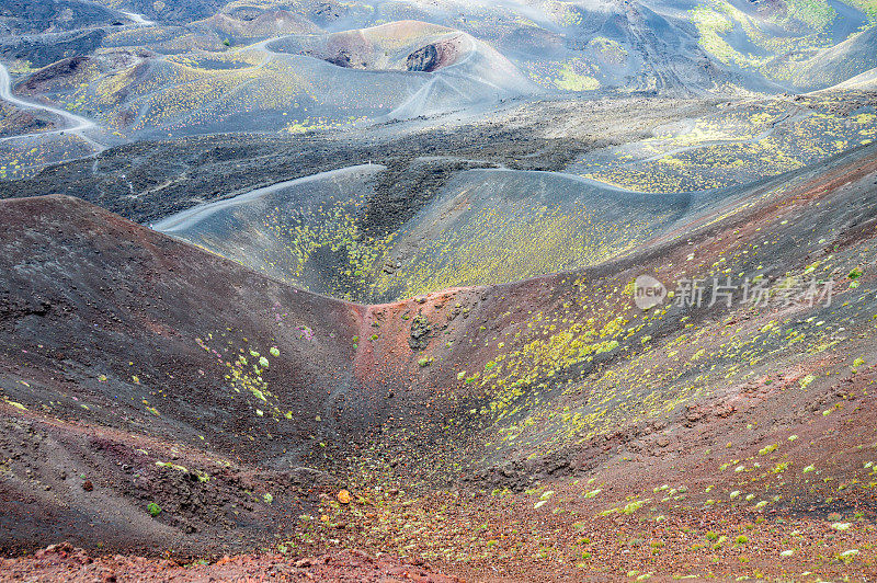 意大利西西里岛的埃特纳火山