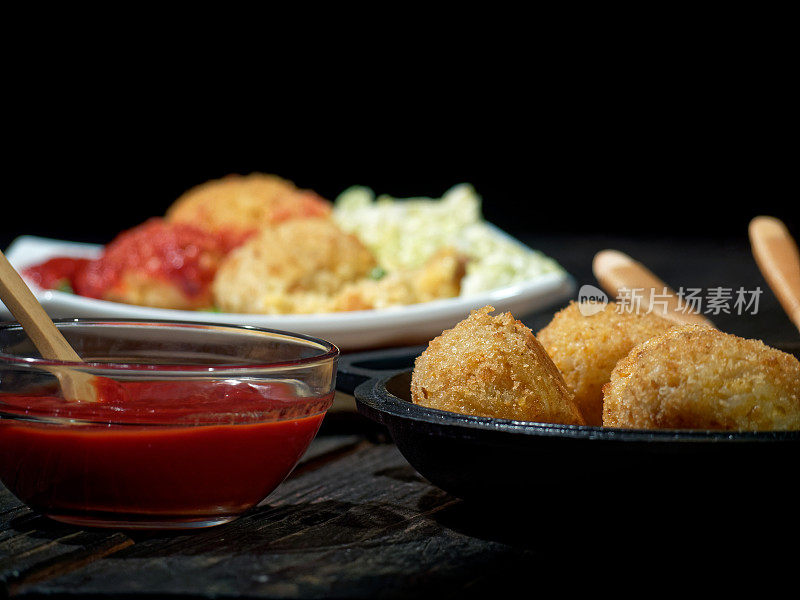 自制素食兰西尼(意式调味饭球)