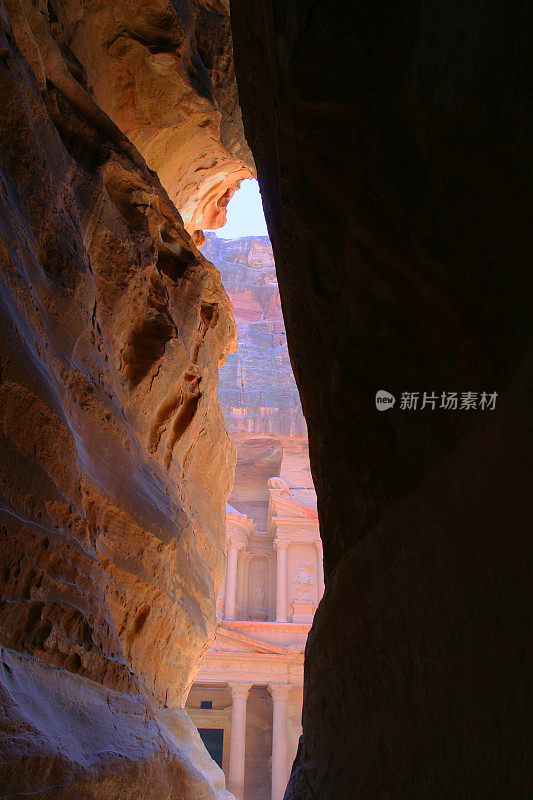 Al-Khazneh或财政部，Petra，约旦