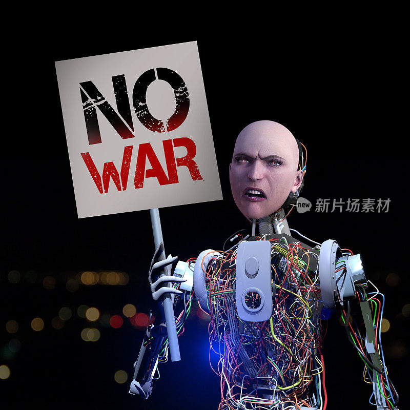 反战抗议者机器人