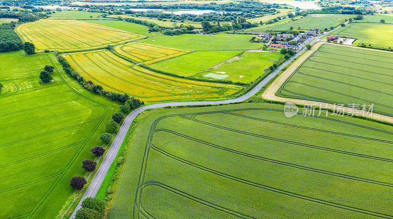 从空中俯瞰英格兰乡村
