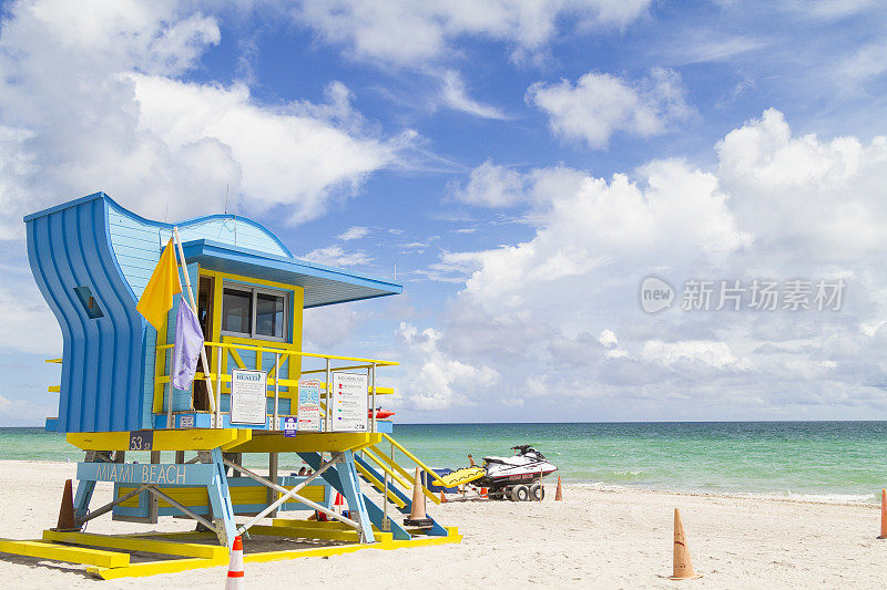 美国佛罗里达州南海滩迈阿密海滩救生员小屋