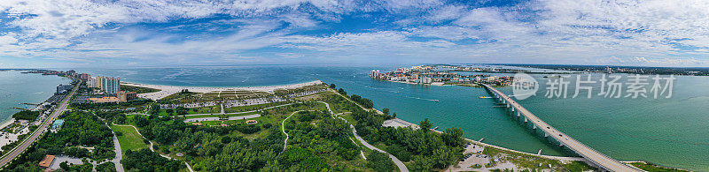 佛罗里达海滩航拍全景图