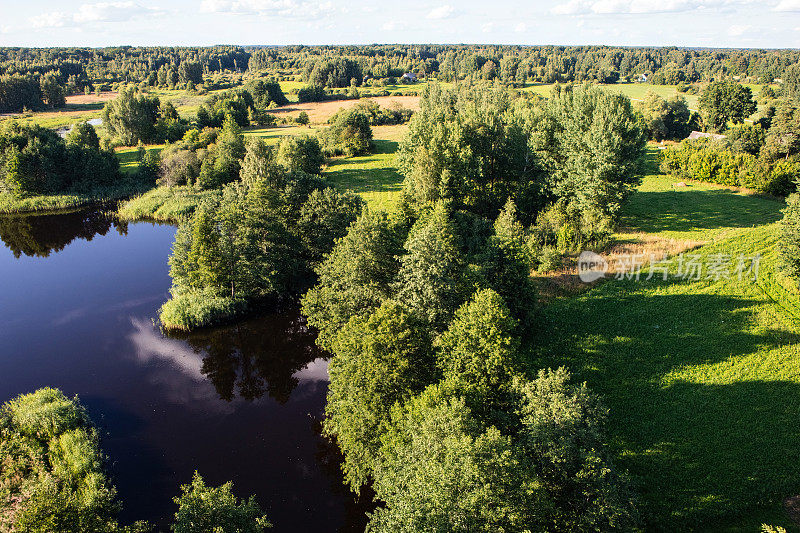 立陶宛Birzai附近的Kirkilai湖