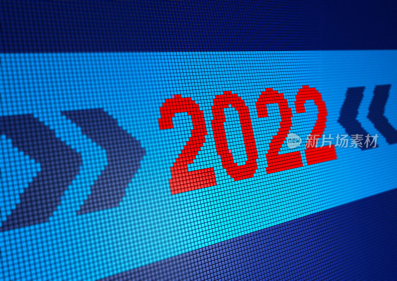 2022像素化背景上的文本