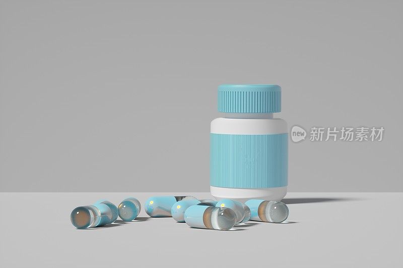药瓶3D渲染