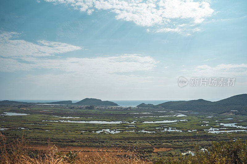 莱夫卡达岛希腊海岸的美丽风景