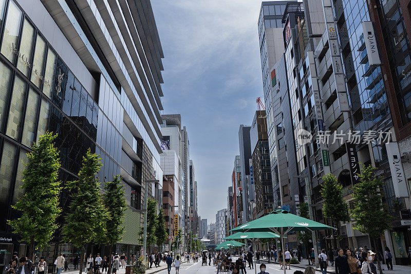 东京银座的街景