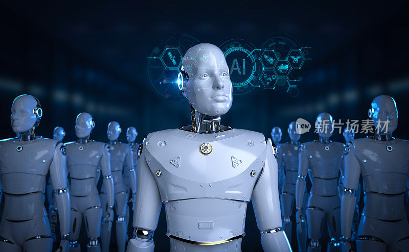 机器人利用人工智能技术在工厂工作