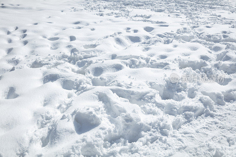 脚印在雪地