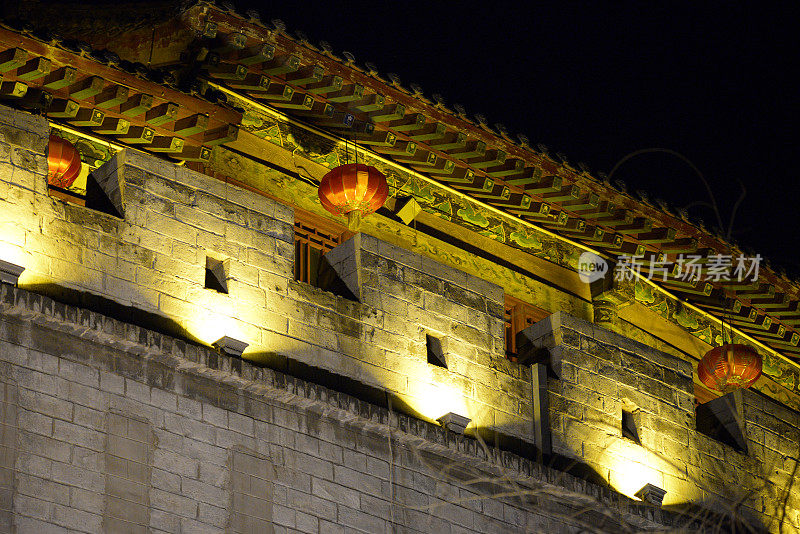 中国洛阳的建筑和墙壁