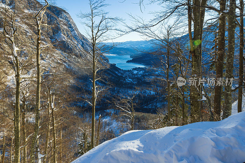 Bohinj湖，朱利安·阿尔卑斯，斯洛文尼亚