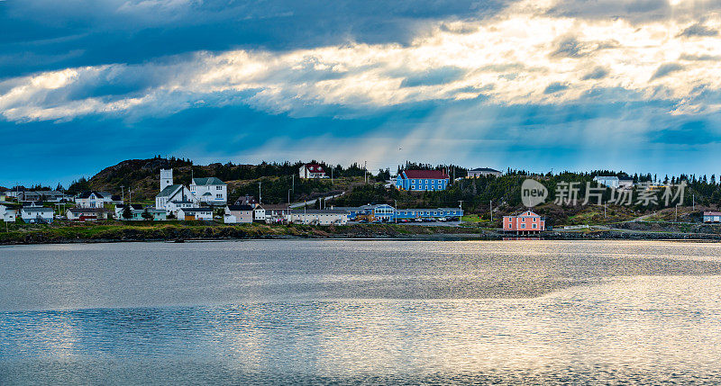 早晨的村庄，加拿大的Twillingate