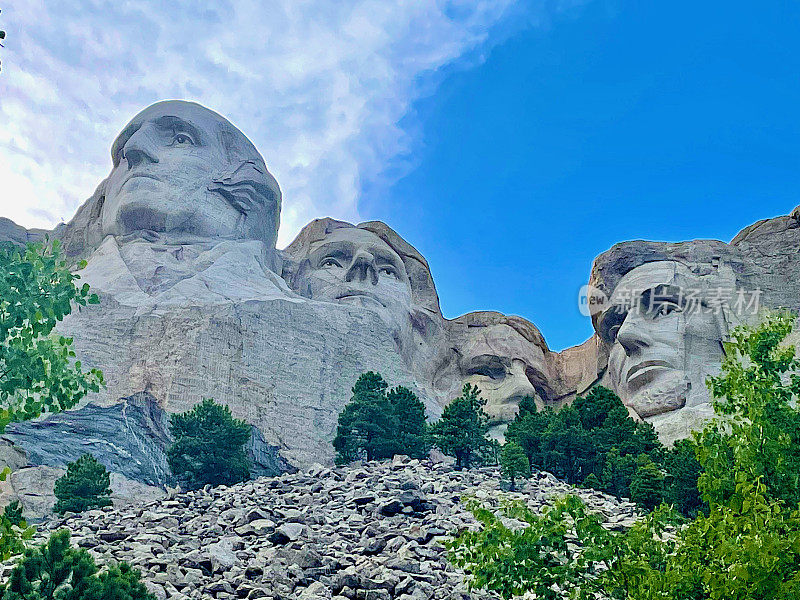 总统雕塑，拉什莫尔山国家纪念碑，南达科他州(美国)