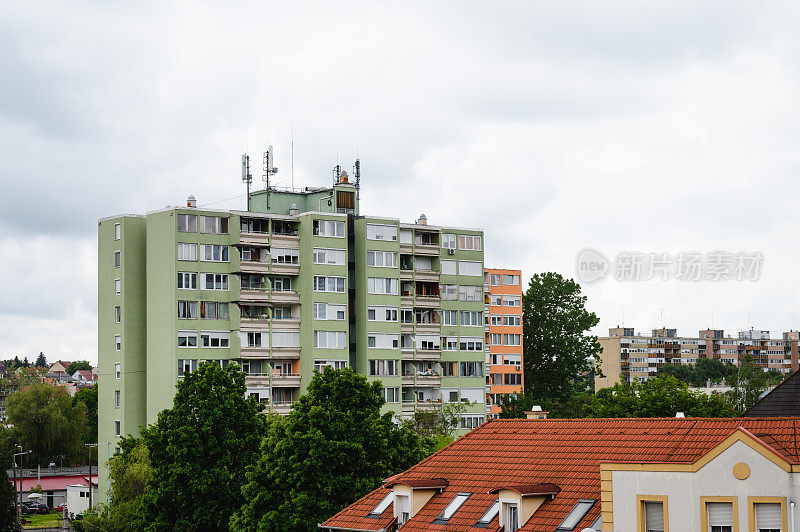 居住区欧式老建筑，匈牙利埃格尔市