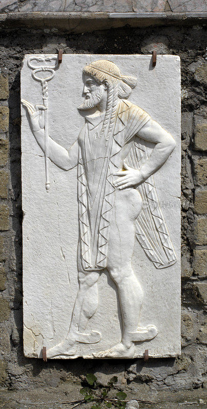意大利赫库兰尼姆的墨丘利神大理石浮雕