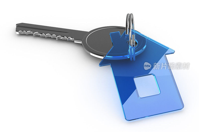 蓝色的房子和钥匙