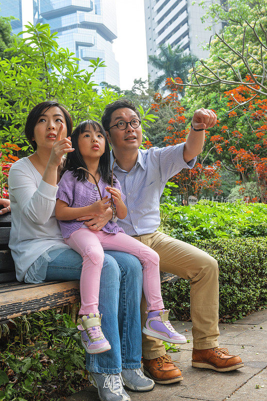亚洲中国香港公园的家庭日