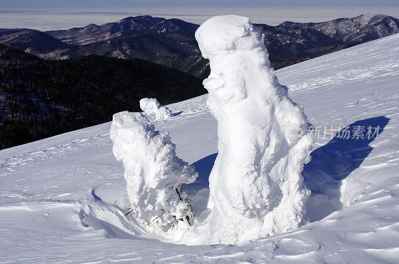 冬天的雪雕像