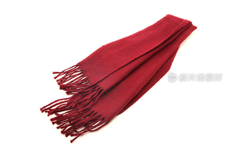 红色羊毛围巾