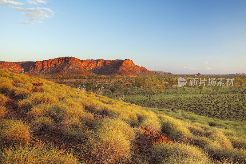 日落时分，澳大利亚西部的普鲁卢鲁国家公园里的澳大利亚风景