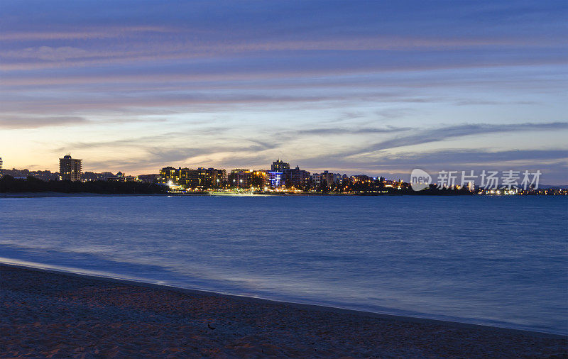 莫洛拉巴夜景阳光海岸