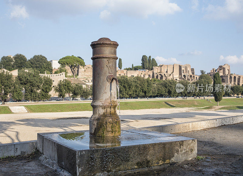 饮水机和帕拉廷山，意大利罗马