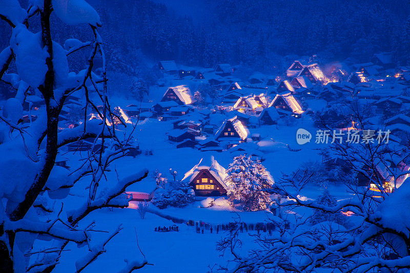 Shirakawa-go冬天