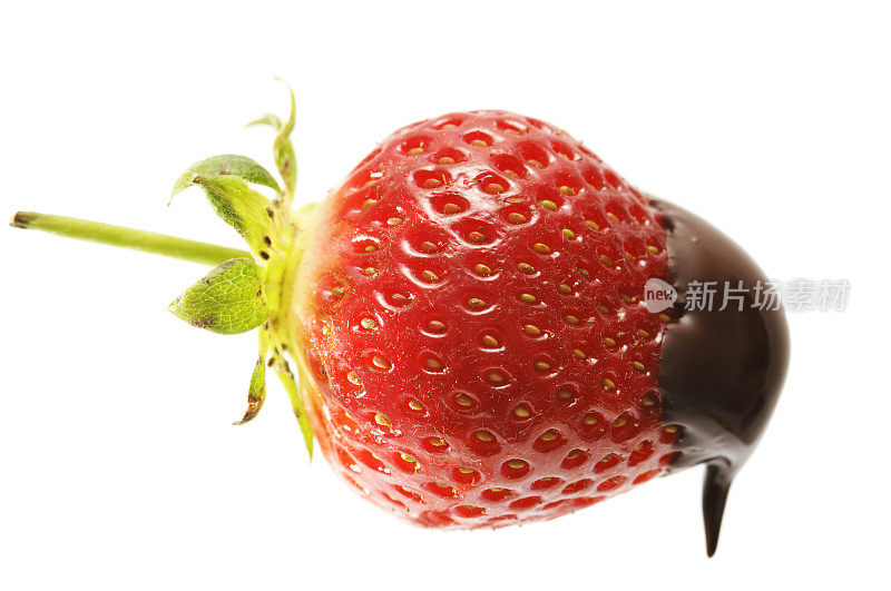 草莓，黑巧克力，白