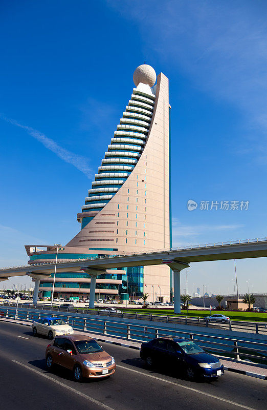 迪拜金融区的摩天大楼