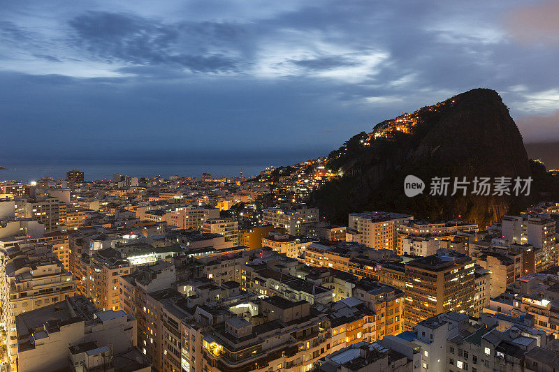 巴西里约热内卢的夜景