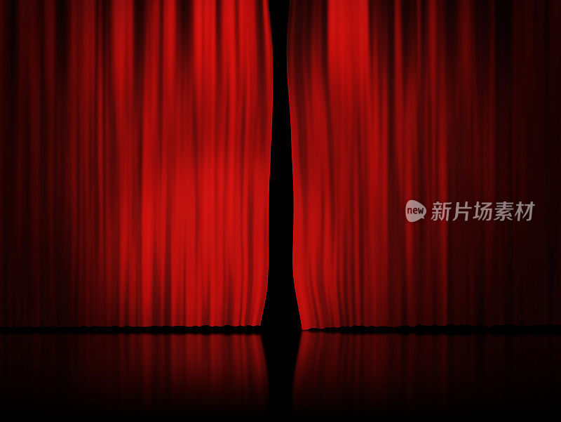 红色舞台幕背景