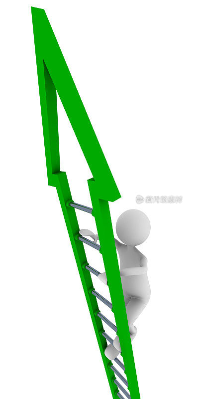 成功的绿色阶梯
