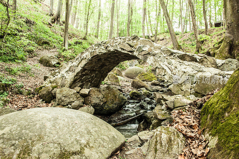 波黑维索科附近森林中的巨石