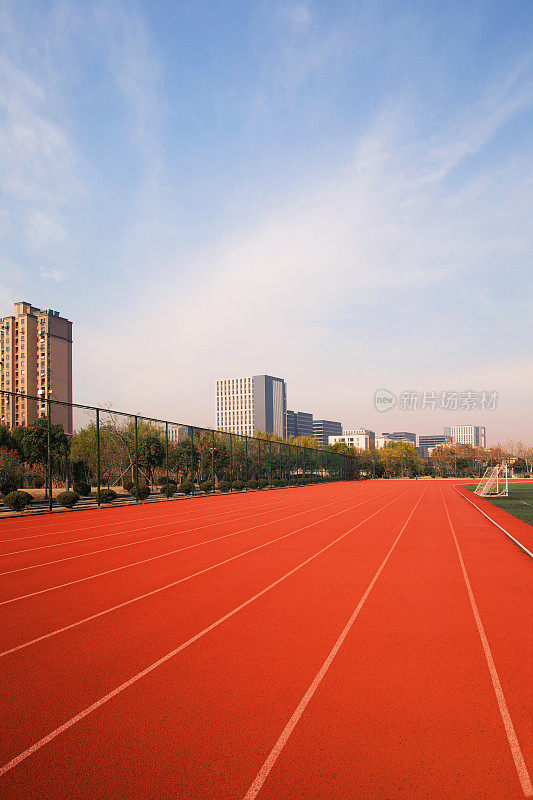 中国户外体育场的跑道