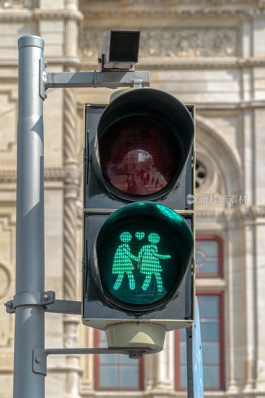 维也纳有趣的红绿灯