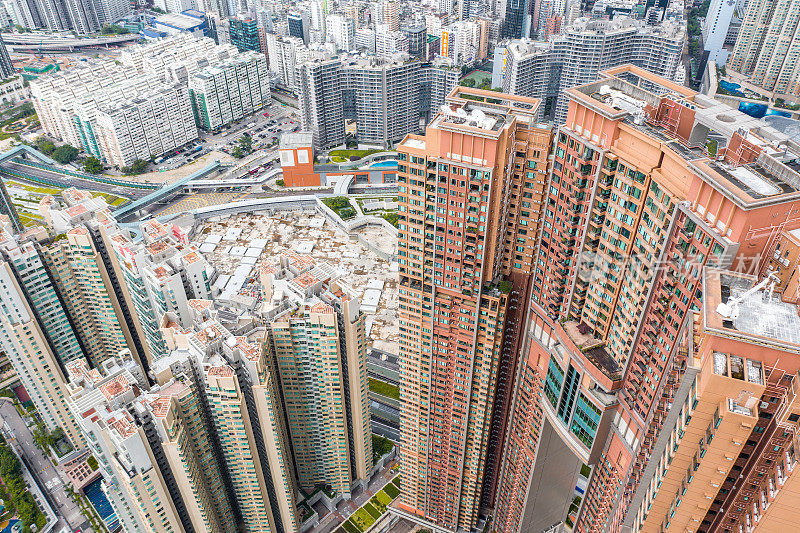 香港拥挤的公寓楼