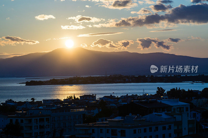 日落与海景