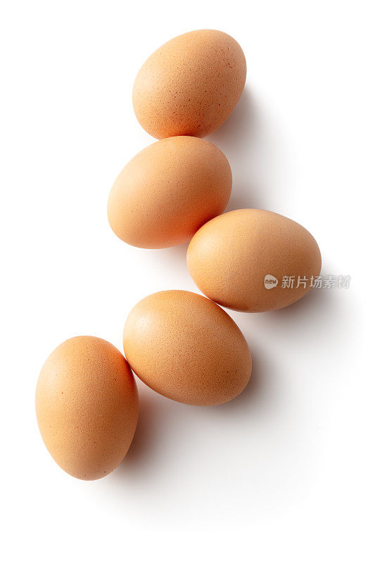 鸡蛋:鸡蛋孤立在白色背景
