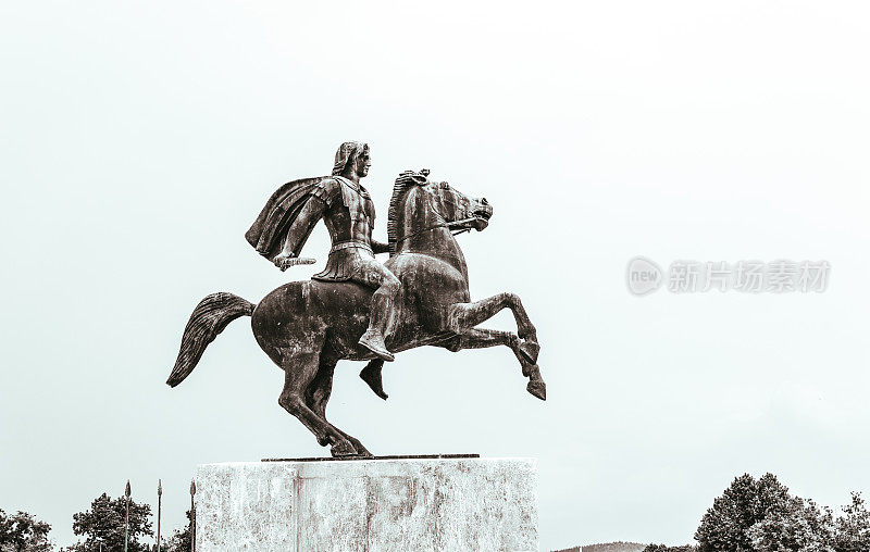希腊的塞萨洛尼基，亚历山大大帝的纪念碑。