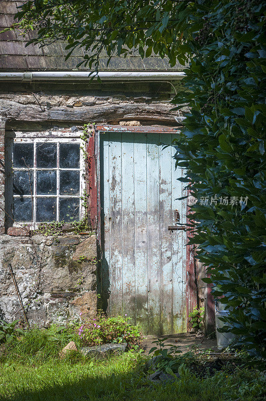 古老的农舍，农场建筑，萨克，海峡群岛-英格兰