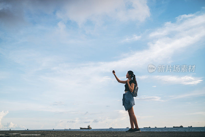 在台湾旅游的女子