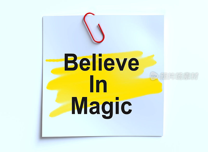 “相信魔法”。