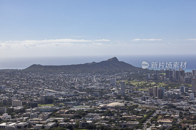 钻石头陨石坑，檀香山市，瓦胡岛，夏威夷