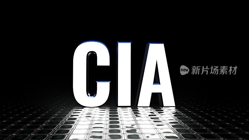 中央情报局，中央情报局3D文本，美国中央情报局。